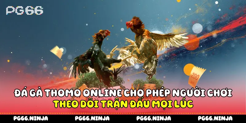 Đá gà Thomo online cho phép người chơi theo dõi trận đấu mọi lúc